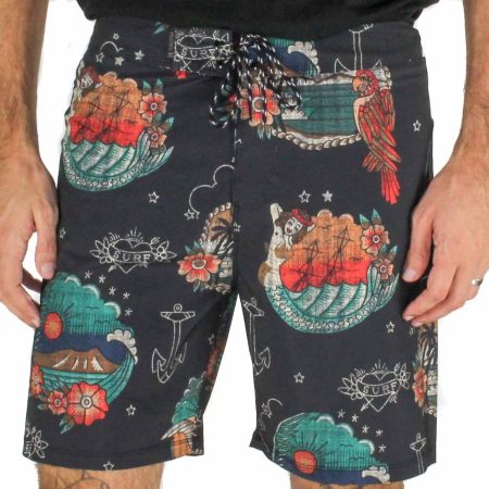 Hurley Black Phantom Tropic Flash Broadshorts Front