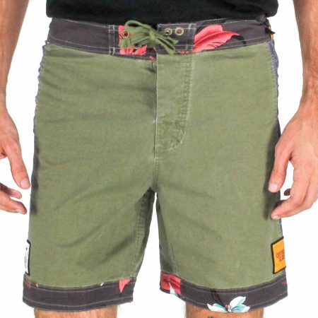 Critical Slide Olive Mixed Tape Boardshorts Front