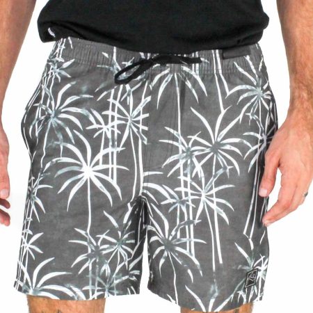 Rusty Black Sabal Elastic Boardshorts Front