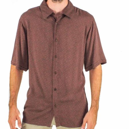 Afends Gangsters Leopard Short Sleeve Shirt Front