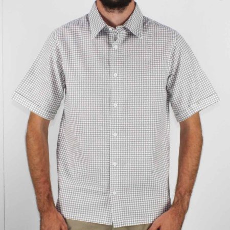 Afends Easy Living Short Sleeve Bone Hemp Shirt Front