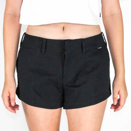 Hurley Black Lowride Chino Shorts Front