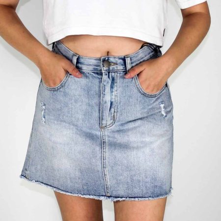 LSKD Madison Denim Skirt Front