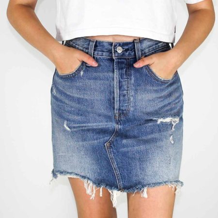 Levis High Rise High Plains Skirt Front