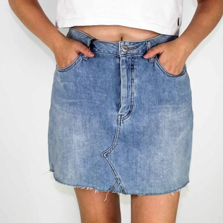 Lee Riot Ether Blue Skirt Front