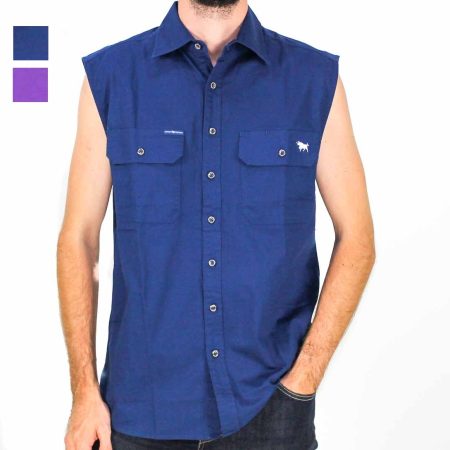 Ringers Western Rob Roy Mens Sleeveless Work Shirt  Hero