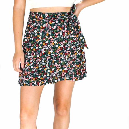 Roxy Anthracite Bouquet Mascota Skirt - Front