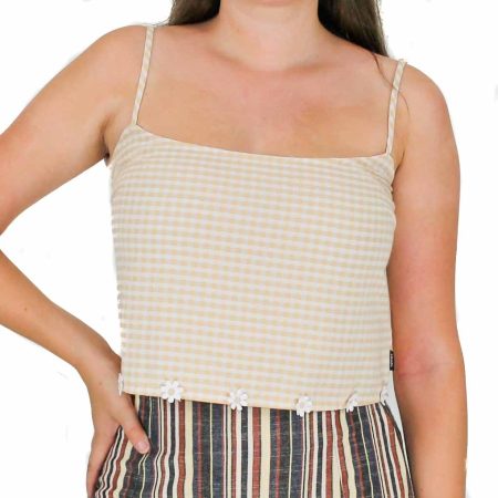 Afends Latte Brigitte Camisole Top- Front