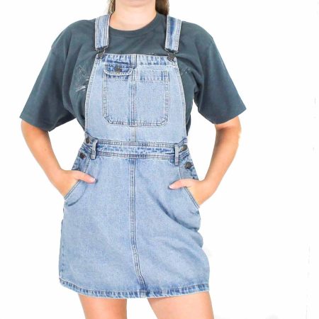 Afends Blue Olivia Overall Dress- Front