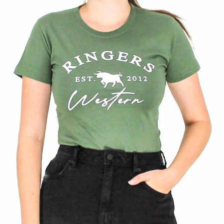 Ringers Western Merinda Sage Tee- Front