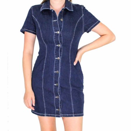 Minkpink Denim Electra Shirt Dress- front