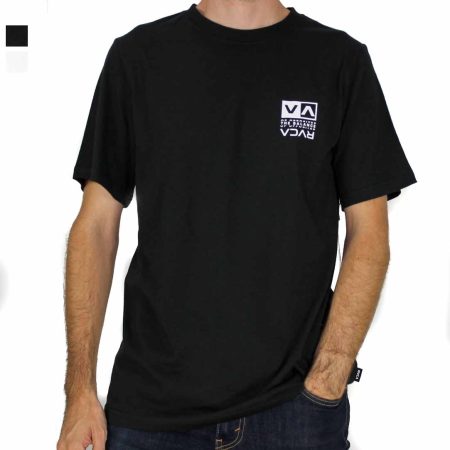 RVCA Split Black Short Sleeve Shirt-hero