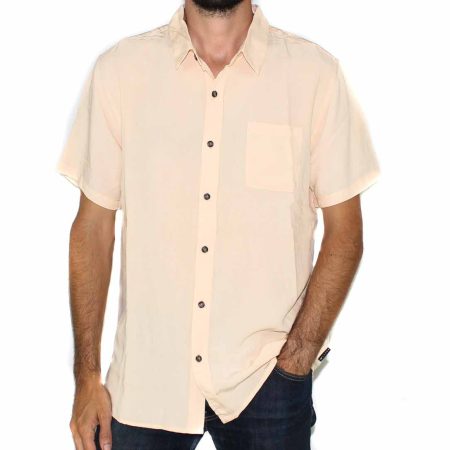 Rusty Razor Blade Short Sleeve Rayon Shirt -Front