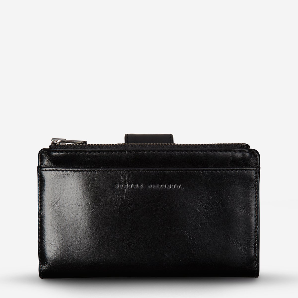 Status Anxiety Outsider Black Wallet-Front