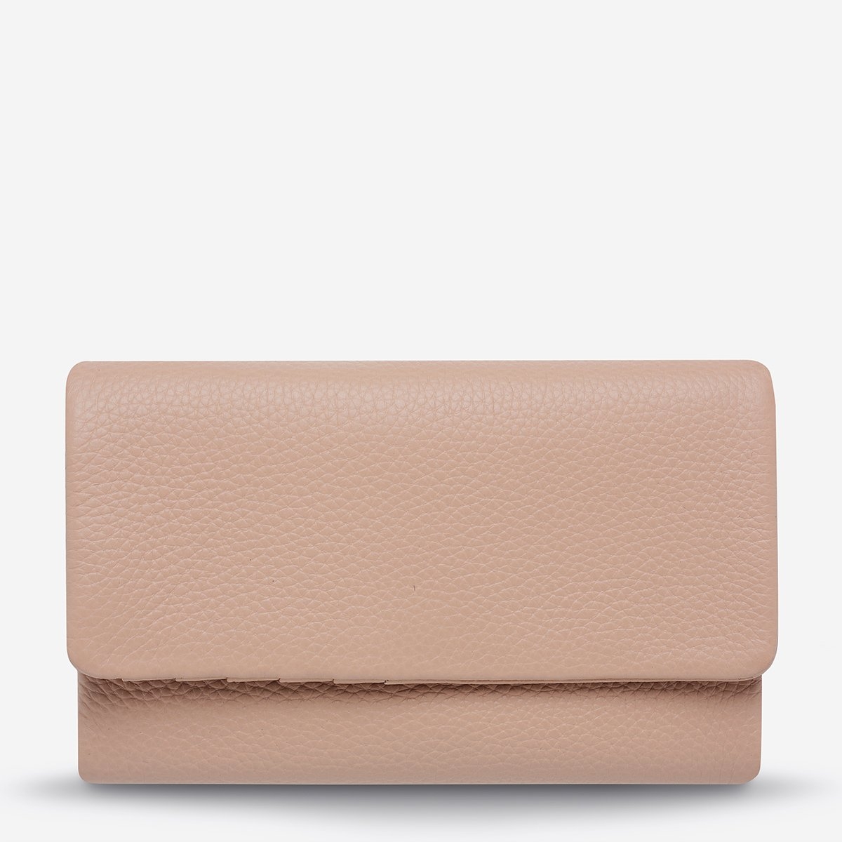 Status Anxiety Audrey Pink Pebble Wallet-Front