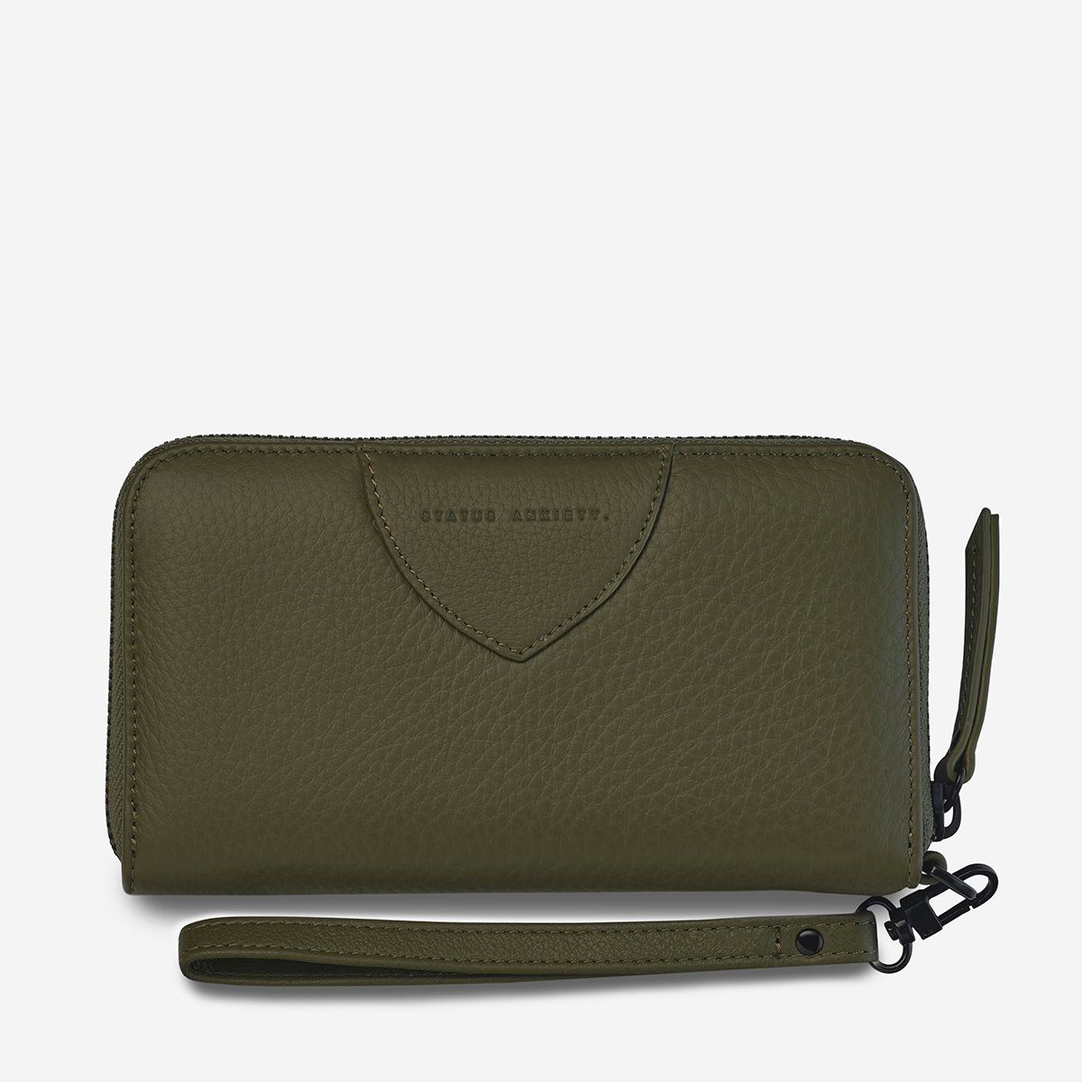 Status Anxiety Moving On Khaki Wallet -Front