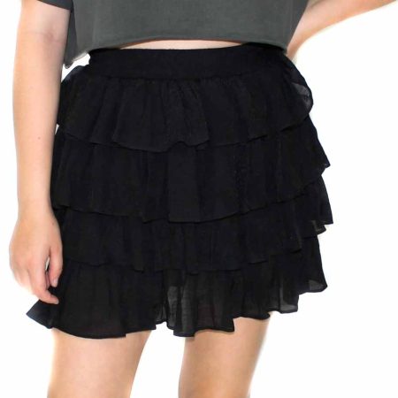 Minkpink Merindah Black Skirt-Front