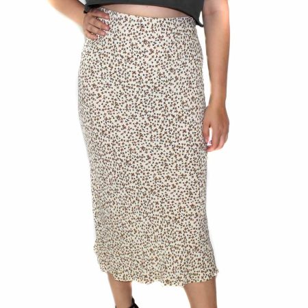 Thrills Acacia Bias White Skirt-FRONT